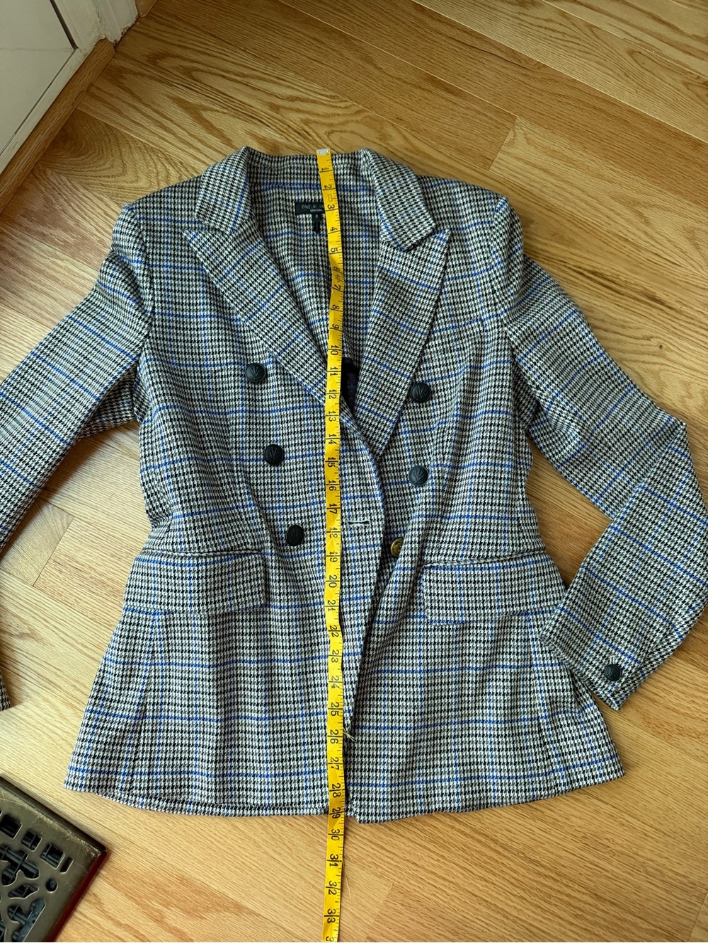 Rag & Bone Preston Blazer Houndstooth Plaid Double Breasted Size 8 - Picture 13 of 15